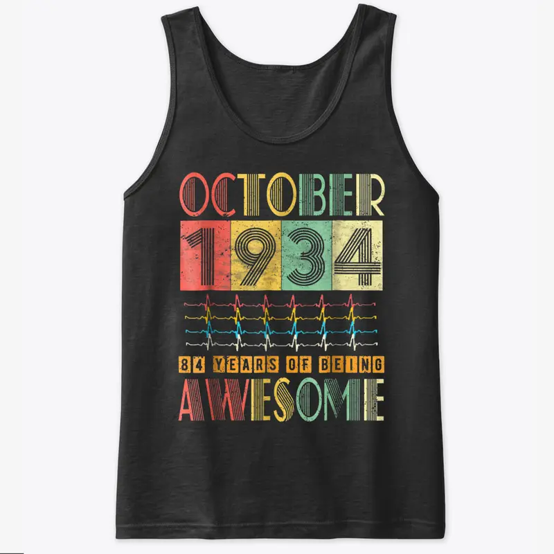 Retro Vintage October 1934 84Th Birthday