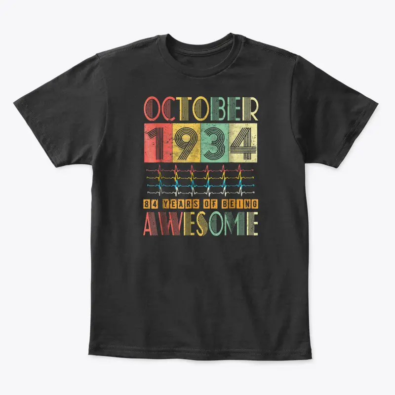 Retro Vintage October 1934 84Th Birthday