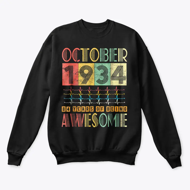 Retro Vintage October 1934 84Th Birthday