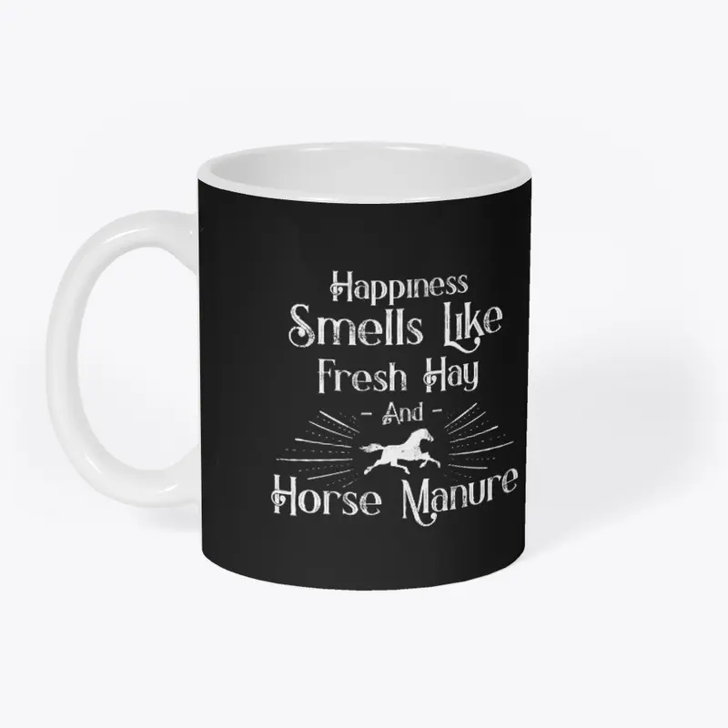 Happiness smells like fresh hay, horse 