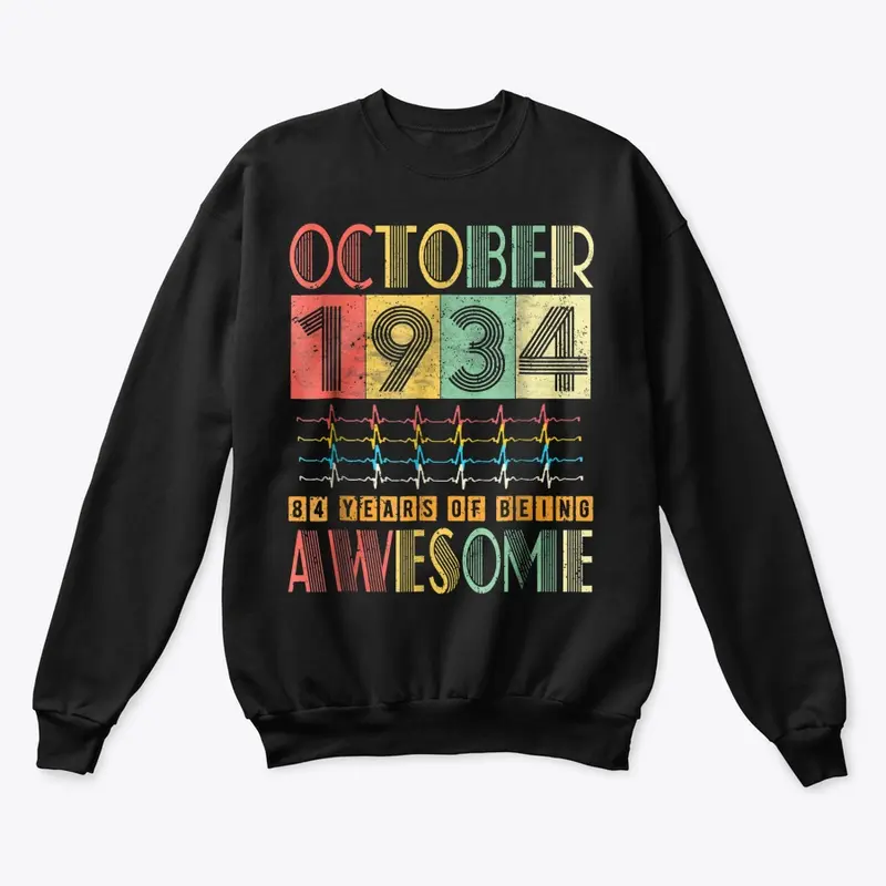 Retro Vintage October 1934 84Th Birthday