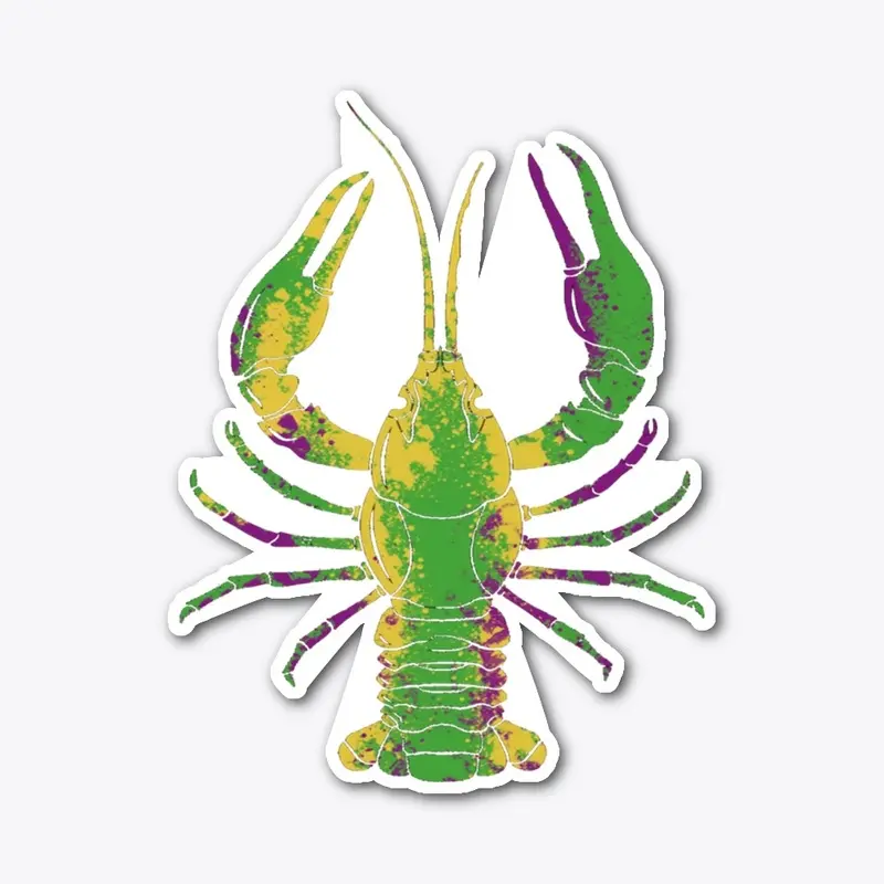 Colorful Mardi Gras Crawfish Photograph